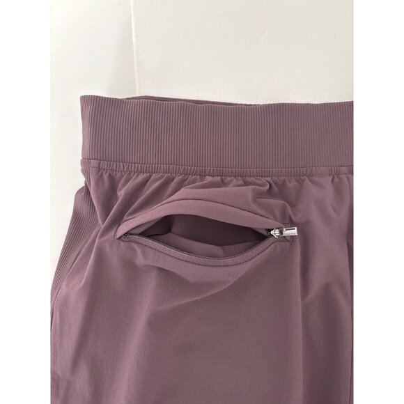 Athleta Workleisure Ankle Pants Sz 12 Mauve Tapered Comfort Stretch Travel Pant - Picture 15 of 16